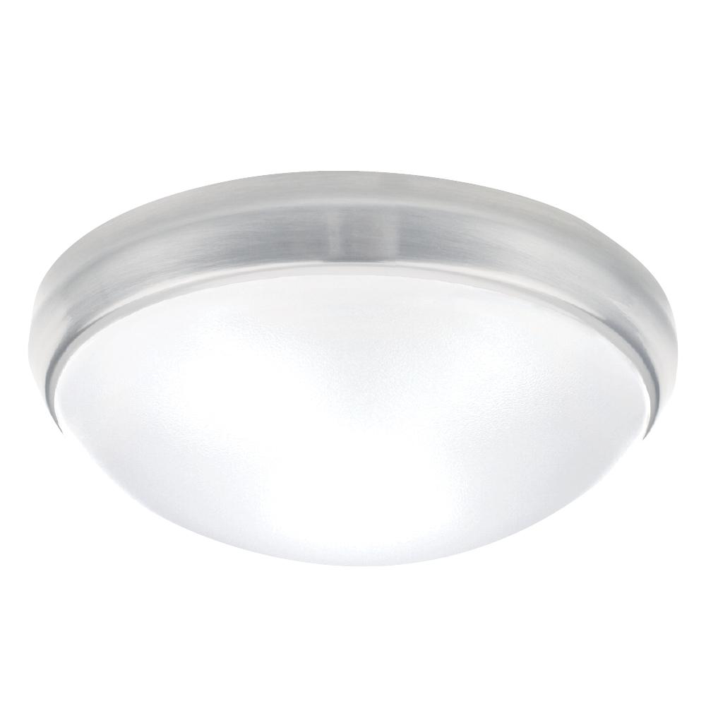 8IN LED Ceiling Luminaire Serie 2 12W 120V 30K Dim Brushed Nickel Frosted Round STANDARD