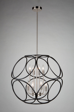 Artcraft AC11568NB - Sorrento 2 Tier 8 Light Chandelier (Matte Black & Satin Nickel)