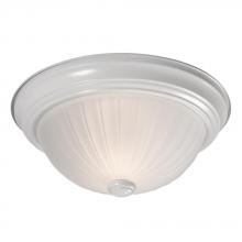 Galaxy Lighting 625021WH - Flush Mount - White w/ Frosted Melon Glass