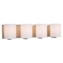 Galaxy Lighting ES710234BN - 4-Light Bath & Vanity Light - in Brushed Nickel finish with Satin White Glass