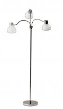 AFJ - Adesso 3566-09 - Presley 3-Arm Floor Lamp - Polished Nickel