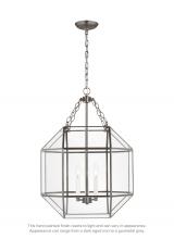 Visual Comfort & Co. Studio Collection 5279403EN-965 - Morrison modern 3-light LED indoor dimmable medium ceiling pendant hanging chandelier light in antiq
