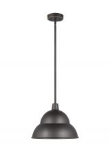 Visual Comfort & Co. Studio Collection 6236701EN3-71 - Barn Light traditional 1-light LED outdoor exterior Dark Sky compliant round hanging ceiling pendant