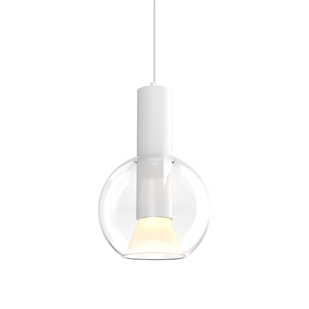 9in Blown glass pendant, zero gravity canopy