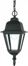 Nuvo 60/489 - Briton - 1 Light 10" Hanging Lantern with Clear Glass - Textured Black Finish