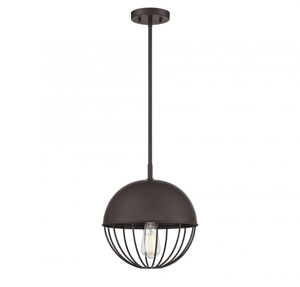 1-Light Outdoor Hanging Lantern in Oil Rubbed Bronze