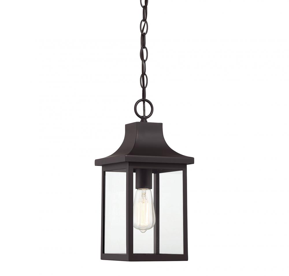 1-Light Outdoor Hanging Lantern in Oil Rubbed Bronze