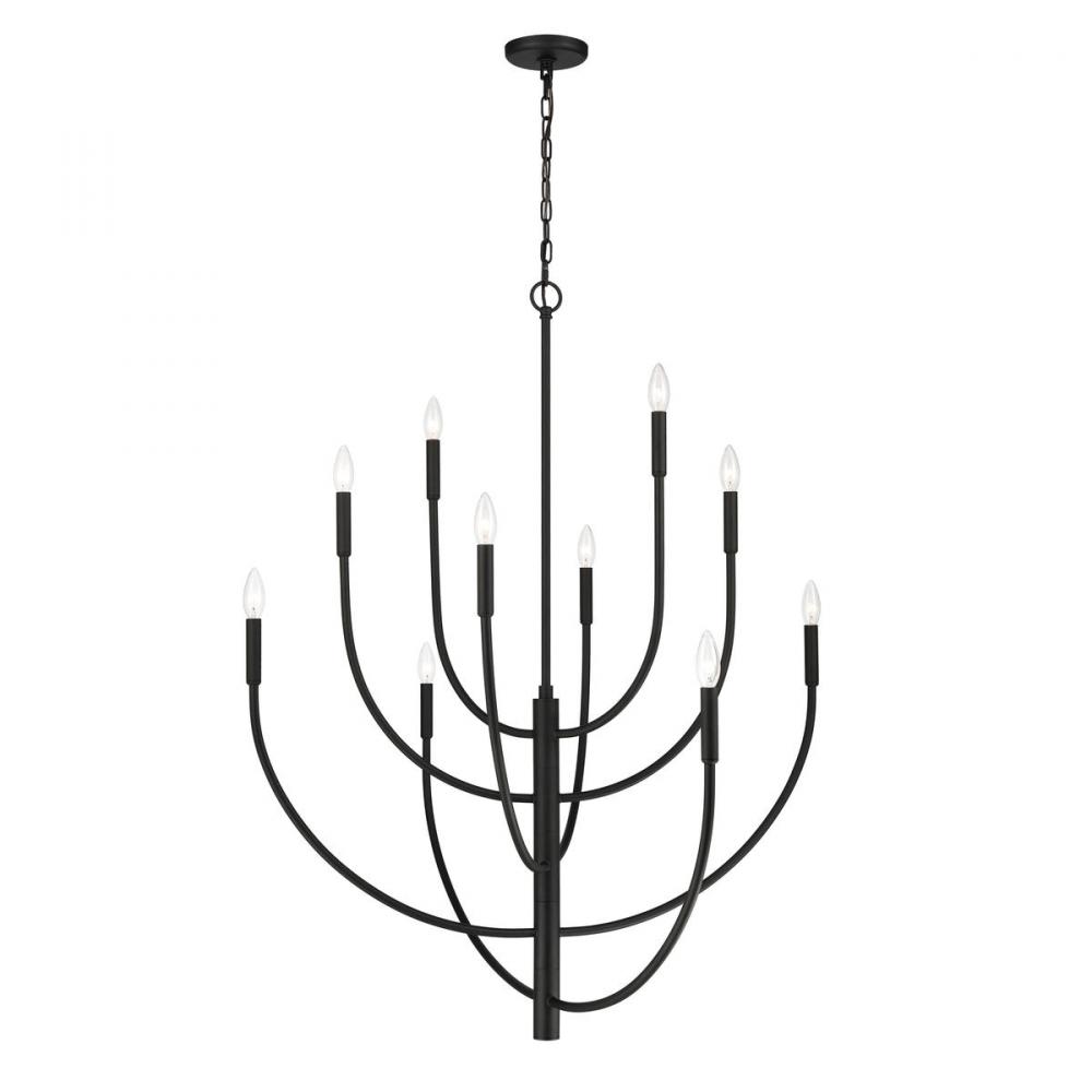 Continuance 42'' Wide 10-Light Chandelier - Charcoal