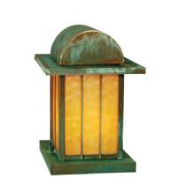 Meyda Tiffany 47039 - 9" Square Clinton Arch Lantern Pier Mount